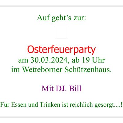Osterfeuerparty